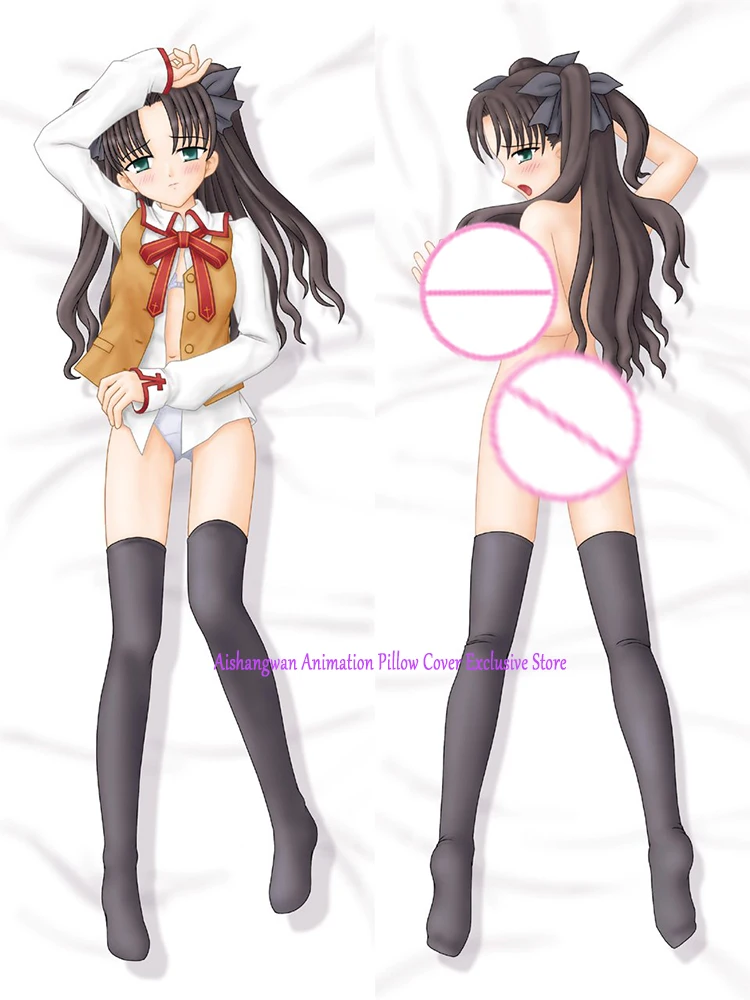 

Dakimakura Anime Pillow Cover Tohsaka Rin Double Sided Print 2Way Cushion Bedding Festival Gifts Gifts