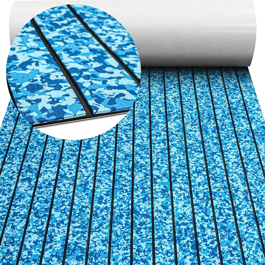 

Camo EVA Foam Anti-skid Boat Deck Mat 94.5 "x 23.6" Self-adhesive Marine Lloor for Yachts Canoes Pools Golf Carts Accessories