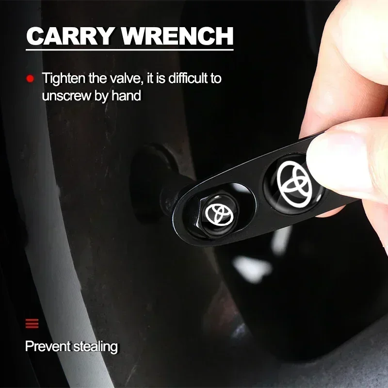 4 قطعة سيارة الإطارات صمام ينبع غطاء الهواء الجذعية يغطي المفاتيح اكسسوارات لتويوتا أفالون ميرا أفينسيس برادو هايلكس VVT-I 4WD كورولا