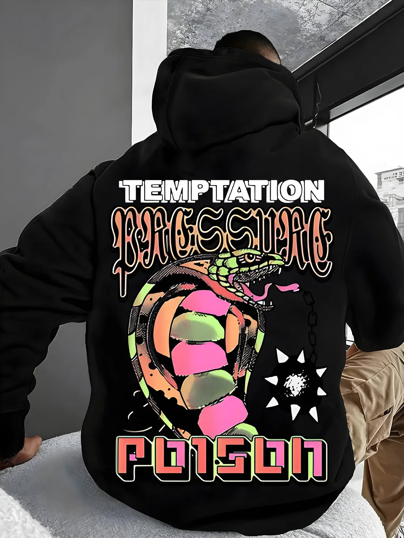 

Horror Element Viper, графический принт, осенние и зимние мужские и женские толстовки, повседневные свободные уличные спортивные тренировки