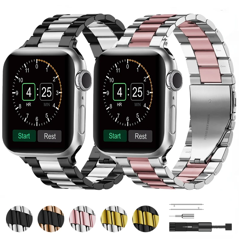 애플 워치용 금속 스트랩, 울트라 49mm, 10, 9, 8, 7, 46mm, 45mm, 41mm, 6, 5, 4 Se, 44mm, 40mm, 3, 42mm, 38mm 벨트