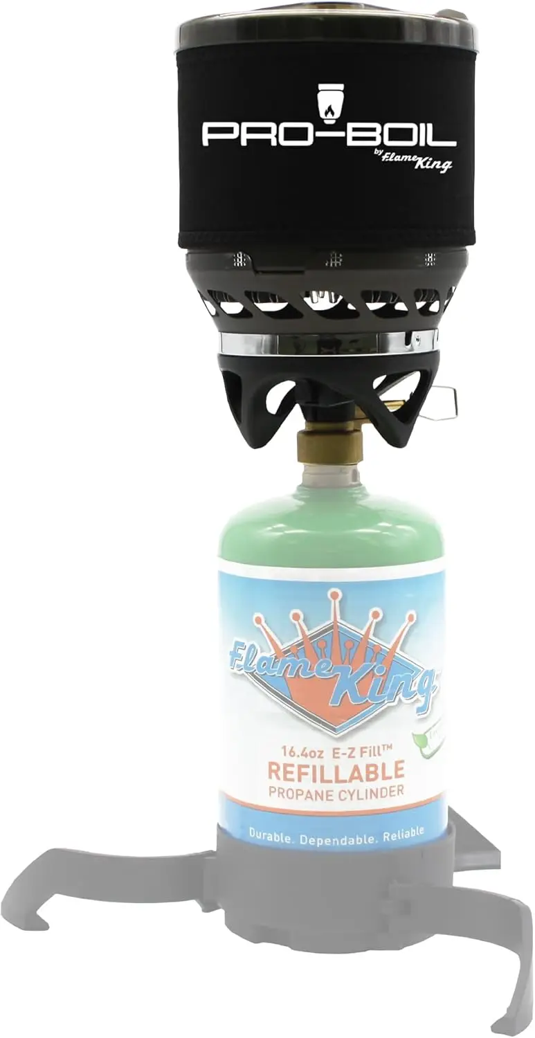 

Pro-Boil All-in-One Camping and Backpacking Stove Cooking System, Boils Water in 90 Seconds, Gas Powered