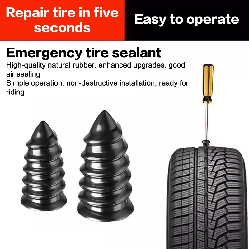 

Tire Repair Nail Self-Tapping Screw Plastic Nail Soft Rubber Screw Suitable For Car Motorcycle Tire Puncture Repair