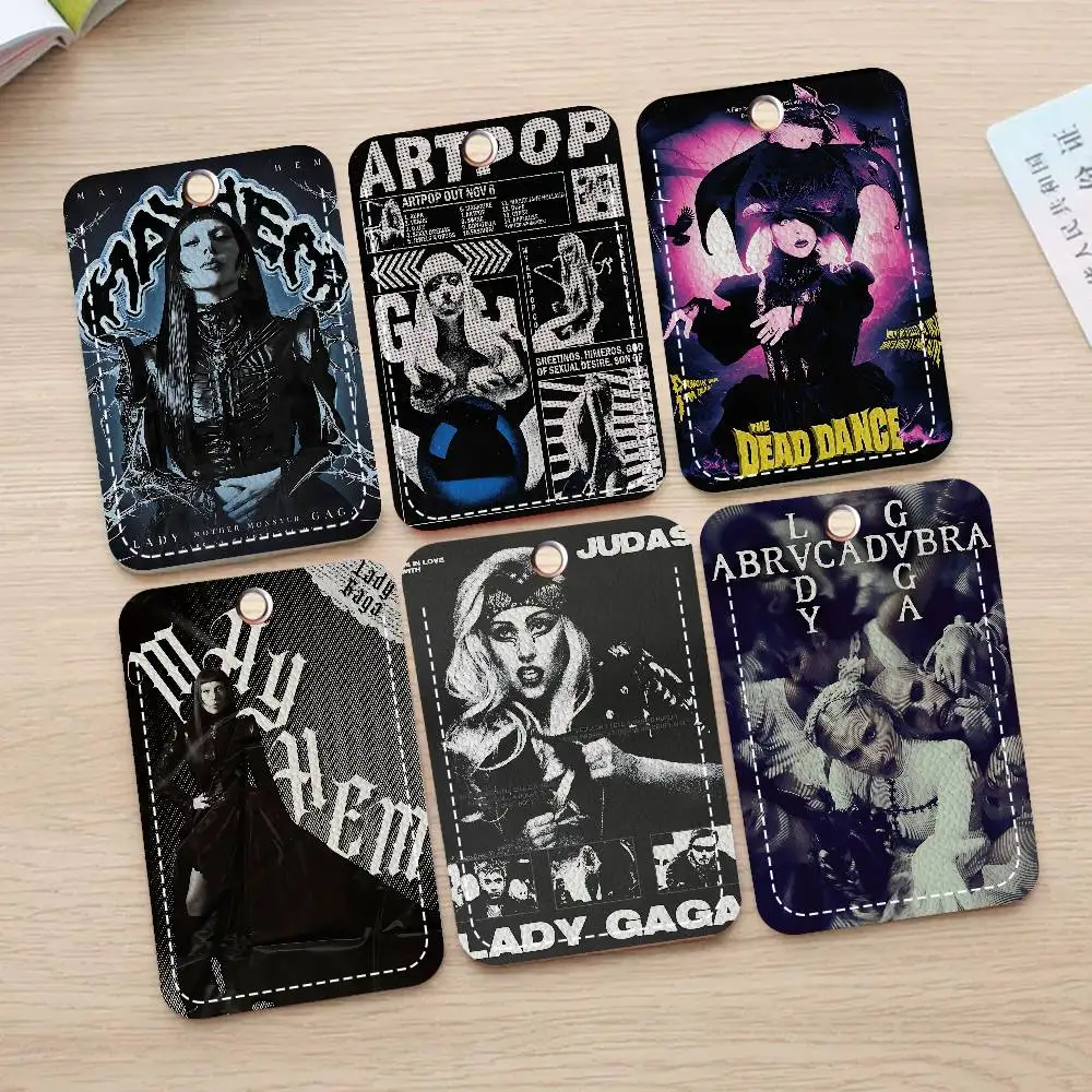 الكلاسيكية المغني L-Lady G-Gaga الكرتون بطاقة المفاتيح أنيمي الأزياء قلادة حقيبة معرف الباب بطاقة حالة حافلة بطاقة لطيف #6