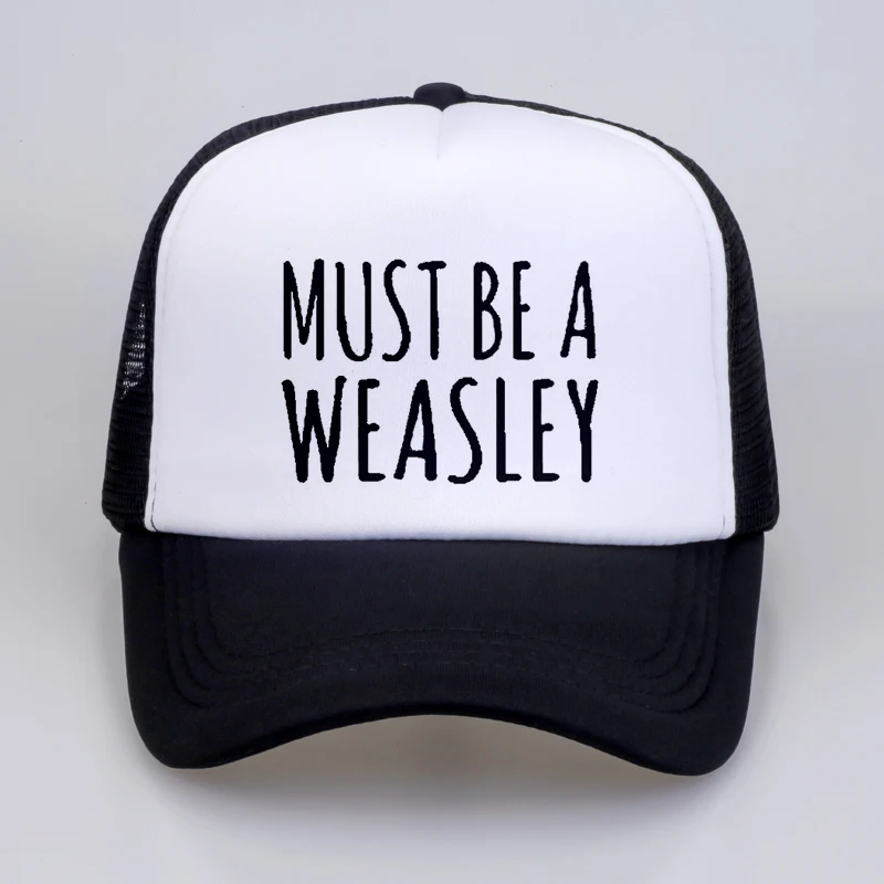 

summer must be a weasley Fashion Baseball Cap Men/Women print letter hats summer Mesh Net Trucker Cap Dad Hat