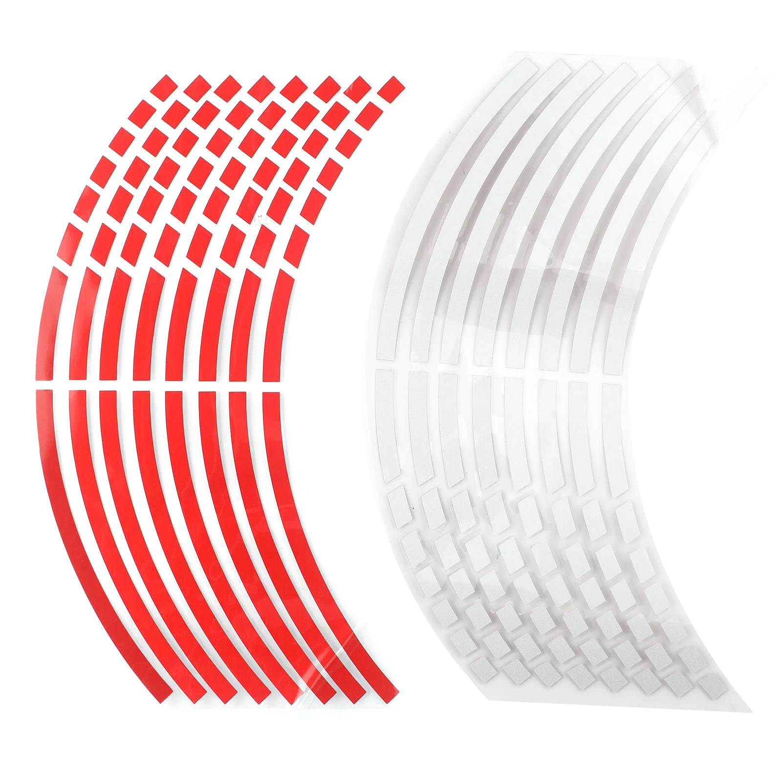 Tire Sticker Wheel Rim Sticker 18 1 Set Replacement 16pcs About 8mm Parts Red Reflective Strip For Motorcycle Wheel