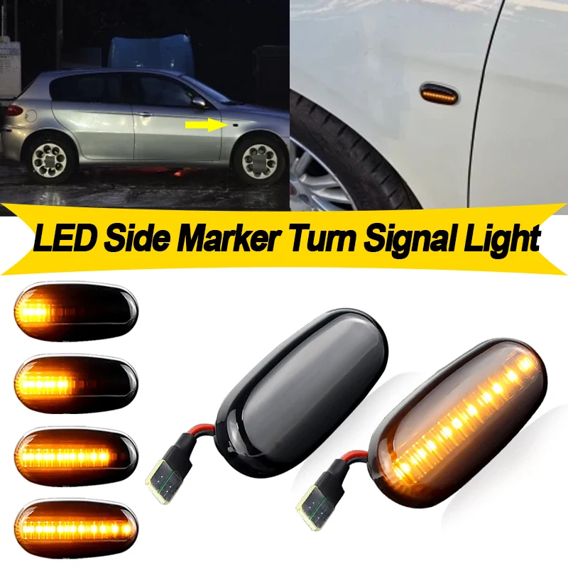 2PCS For Alfa Romeo GT 937 2004-2010 MiTo 955 2008-up For Fiat Bravo 2 2007-2014 ED Side Marker Fender Indicator Light