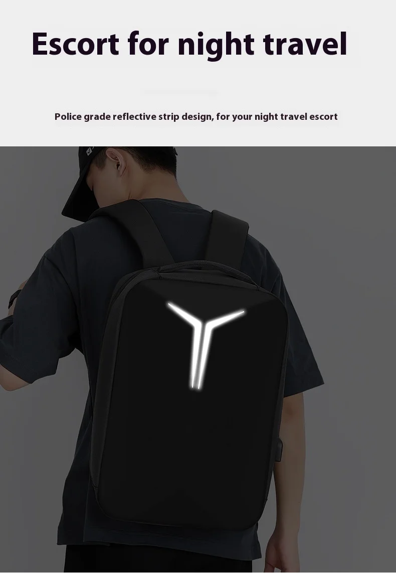 Business Commuting Men's Backpack With High-end Feel Large Capacity Fashionable Backpack Travel Backpack Computer Bag Waterproof Backpack_voghion.com