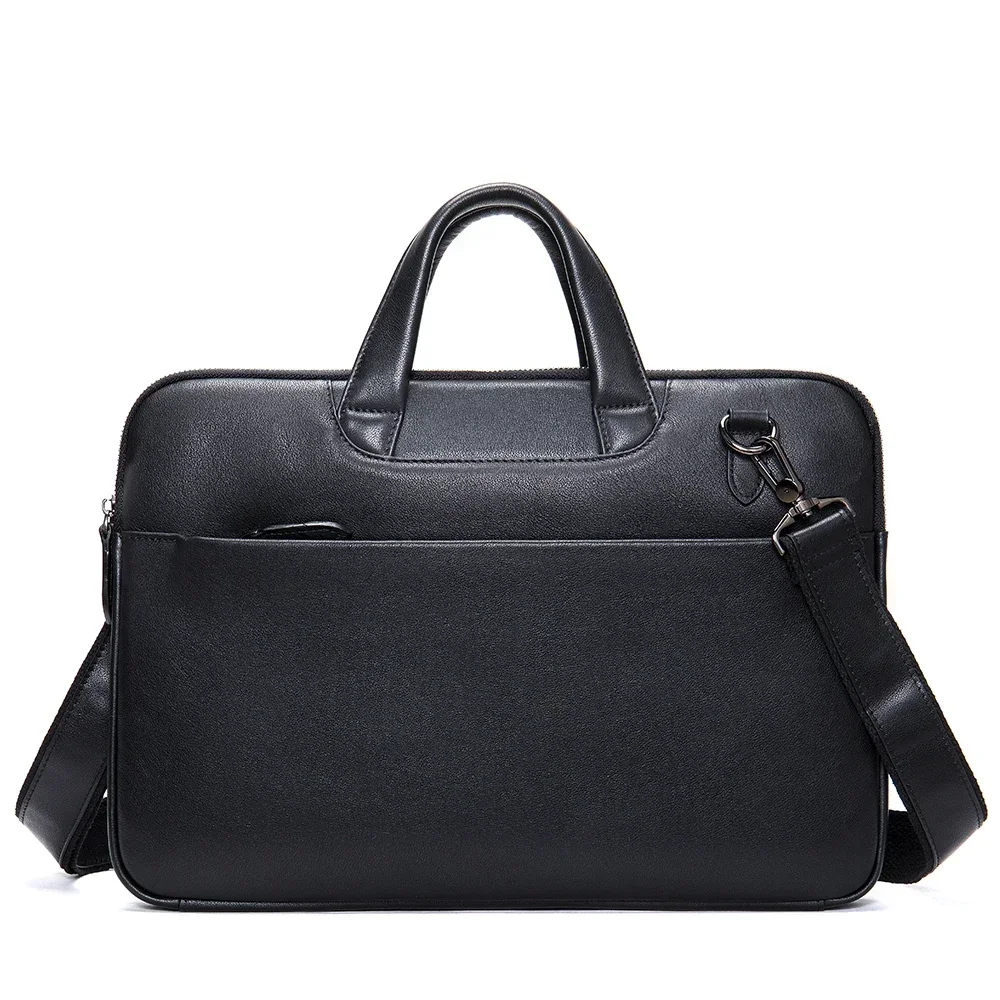 

Briefcase Shoulder Messenger Bags Men's Genuine Leather 14-inch Laptop Bag's Men's Briefcase Office Business Handbag