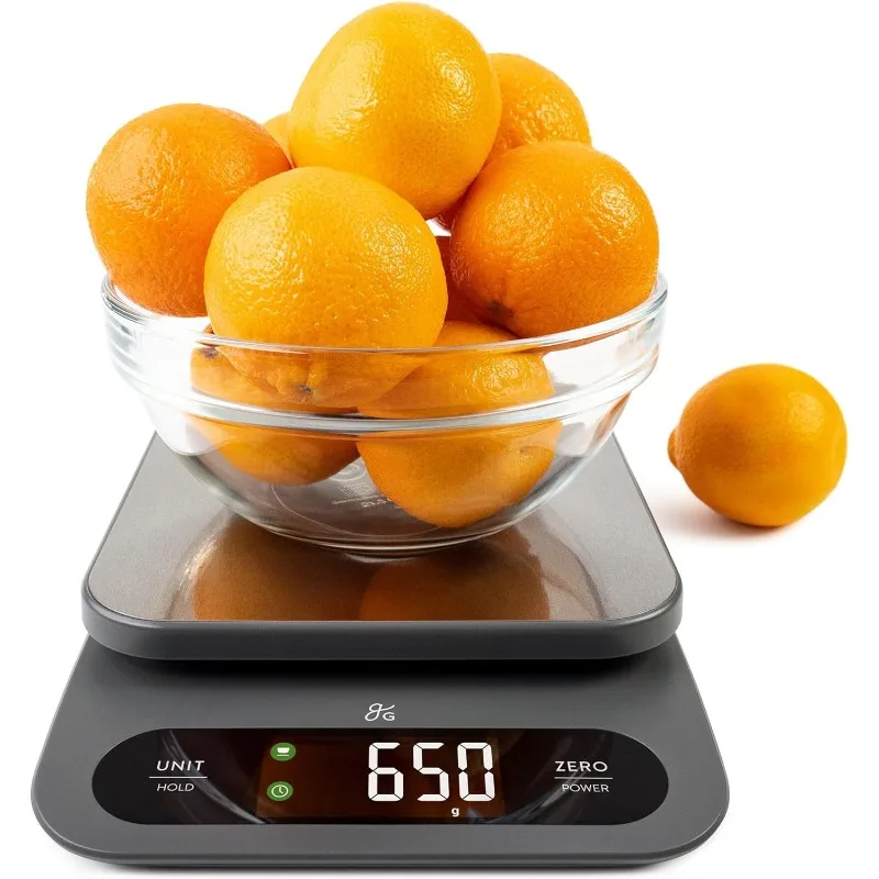 High Capacity Kitchen Scale, A Premium Food Scale, Weighs in Grams and Ounces with 22 Pound Capacity, Hi-Def LCD Screen