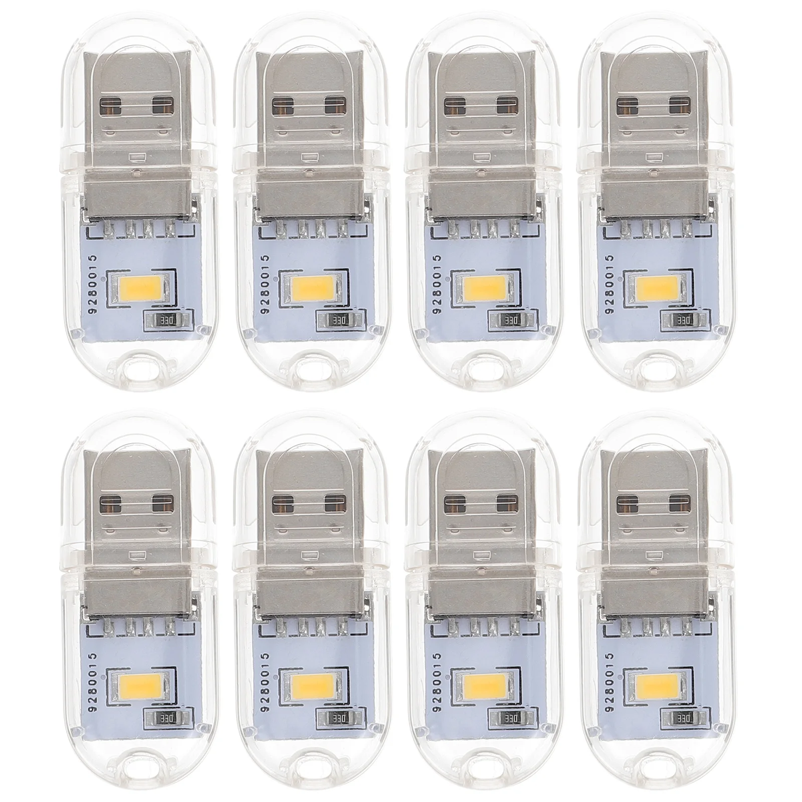 

8pcs USB Night Lamp LED Lightbulb for Bedroom Car Interior Plastic Child Ambient Lighting Low Power High Brightness