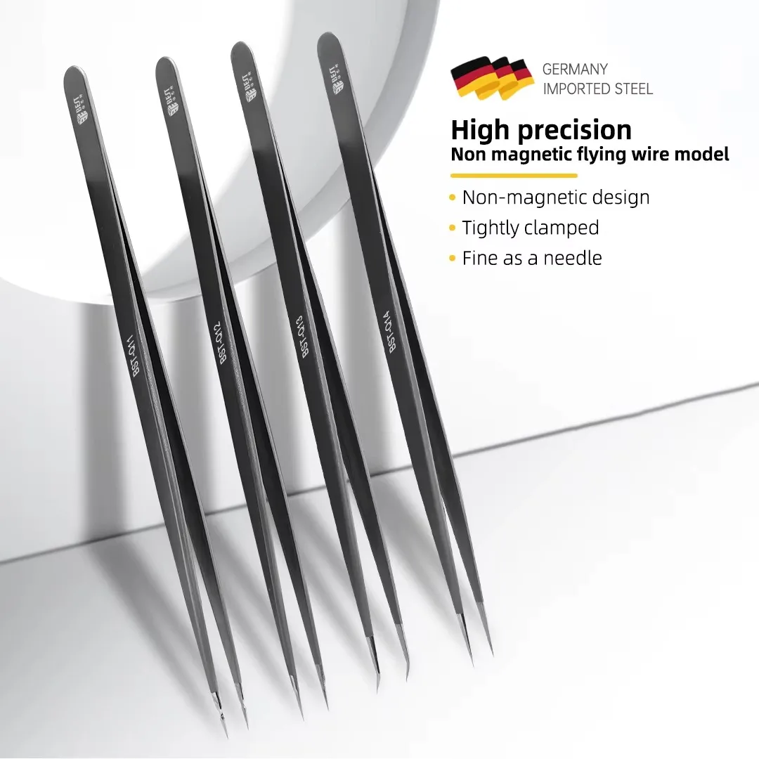 

Немагнитные пинцеты для лески, прочный эргономичный дизайн, электронные пинцеты с тонким наконечником для микропайки и обработки компонентов