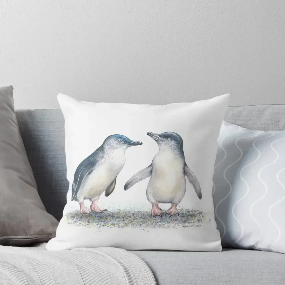 Fairy Penguin Fishing Stories - by Nadya Neklioudova Throw Pillow Pillow Cover Christmas Pillowcase pillow