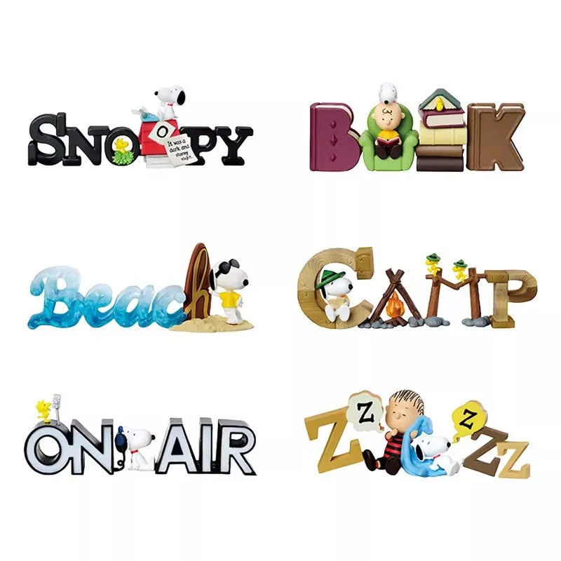 

Re-Ment Original 6Pcs Peanut SNOOPY COLLECTION of WORDS 2 my fav! Игрушки для детей, подарки, коллекционные модели, украшения.