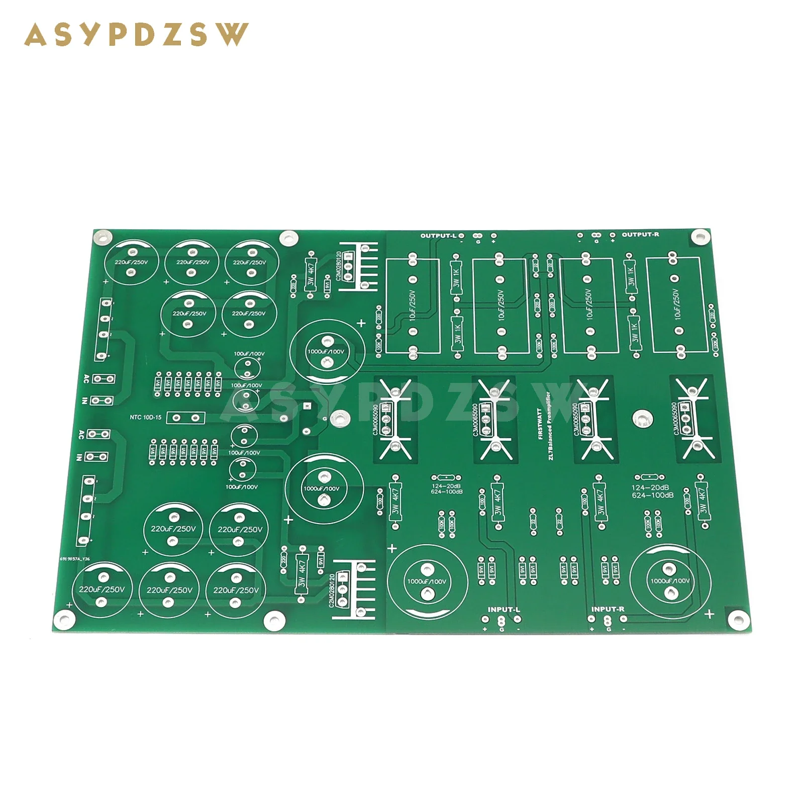 ZL7 완전 균형 프리앰프, 베어 PCB, FirstWatt PASS 균형 ZEN 라인 스테이지 프리앰프