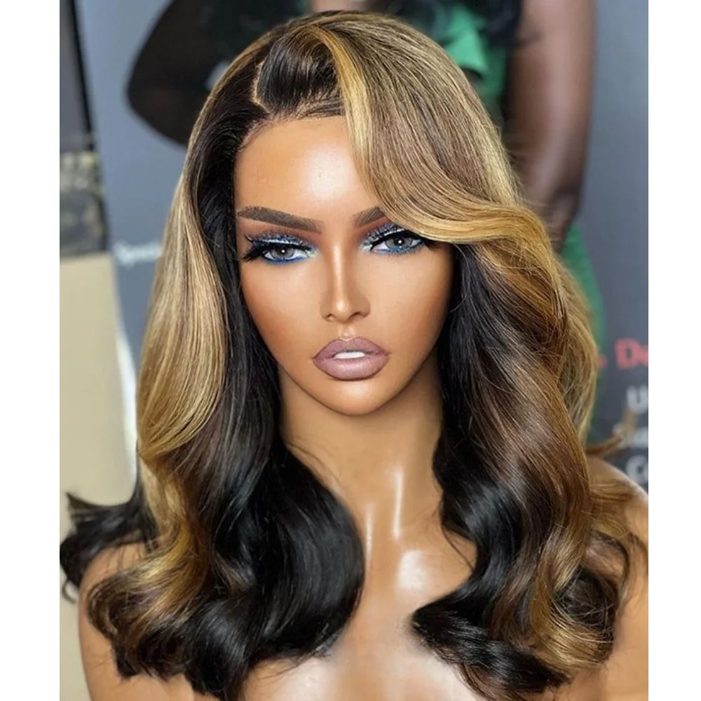 Highlight Blonde 24inch Long Soft Body Wave 5x5 Silk Base  Jewish Human Hair Wig With Baby Hair HD Lace European Hair Preplucked
