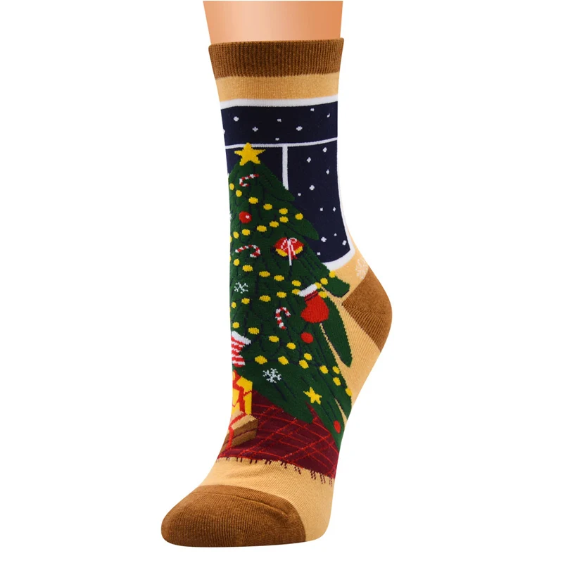 New Christmas Ladies Cotton Socks In Tube Socks Animal Cartoon Women\'s Socks Santa Claus Christmas Gifts