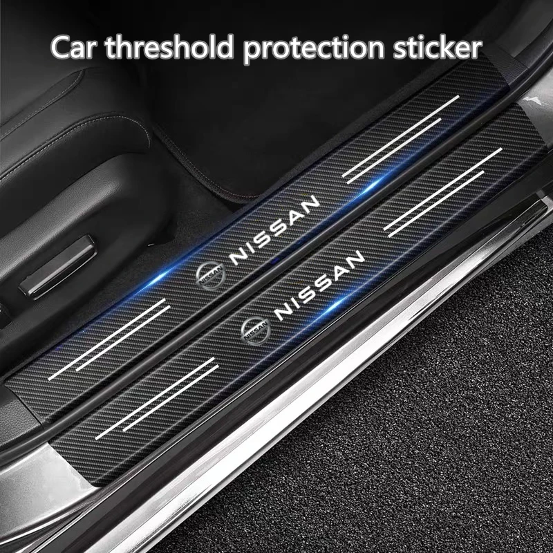 Carbon Fiber Car Sticker Car Door Protective Strip For Nissan Rogue Pathfinder X-Trail GTR Note Qashqai Juke Patrol