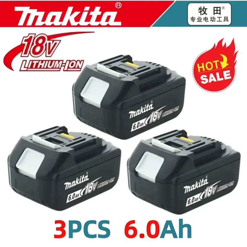 

100% Original Makita 6.0Ah 18V Rechargeable Battery for Makita 18V BL1830 BL1830B BL1840 BL1840B BL1850 BL1850B Power Tools