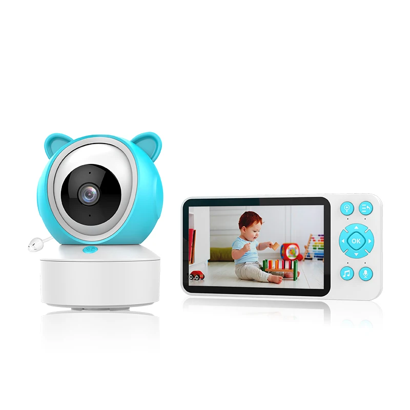 5Inch 2MP 1080P Tuya APP WIFI  PTZ Intercom Baby Monitor Cry Detection Feeding Plan BabySitter Nanny Camera Take Photo&Video