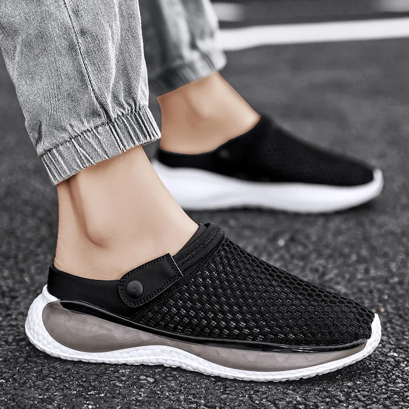 Hot sale hollowed out summer breathable men\'s net cloth outdoor river tracing shoes quick-drying shoes large size hiking shoes