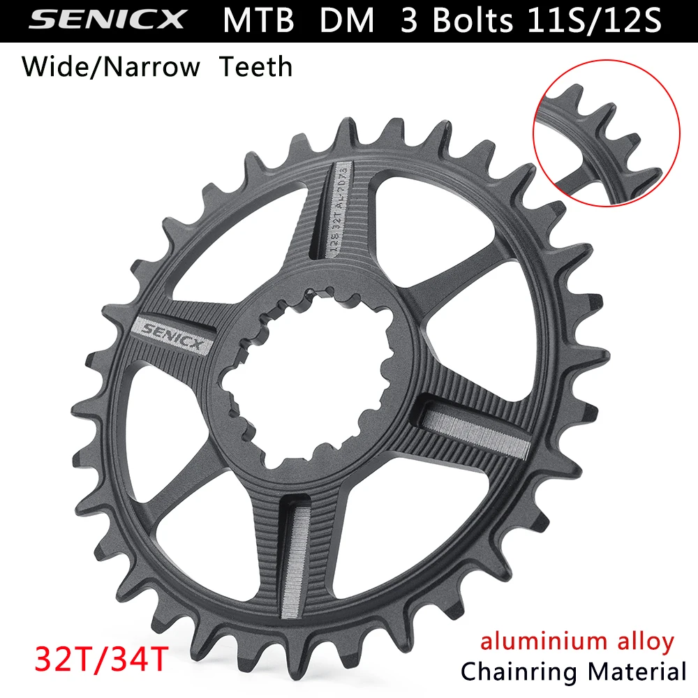 SENICX 10s 11s 12s Chainrings,7075AL CNC, offset 3mm/6MM, MTB Chainwheels, for Direct Mount Crank, compatible Eagle