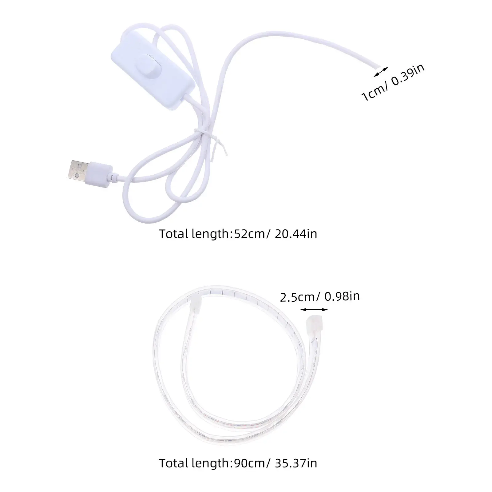 50Cm USB Powered Leak Detection Light Strip Soft LED for Saxophone Flute Clarinet Oboe Woodwind Repair Tool Saxophone Leak Light