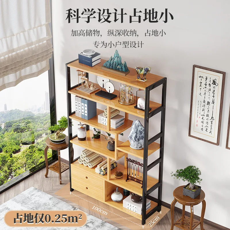 

Chinese Bogu Rack Ornament Display Rack Duobao Pavilion Tea Set Rack Office Display Cabinet