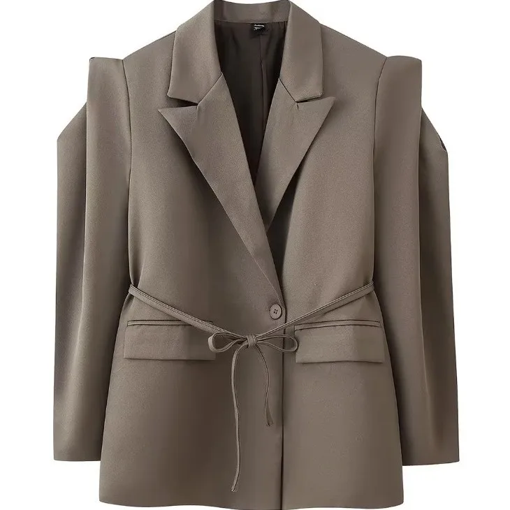 Single Long Sleeve Suit Cropped Regular Fit Socialite Style with Sweet and Fresh Private Socialite Style Winter Women Suit