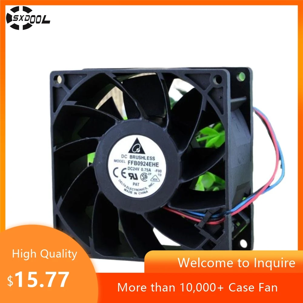 

Ffb0924ehe 92mm 90mm for Delta DC 24V 0.75a 92X92X38mm Dual Ball Bearing for Inverter Fan