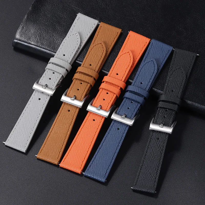セイコー用レザークイックリリースストラップ,スポーツブレスレット,防水,交換用ユニバーサルブレスレット,18mm, 20mm, 22mm