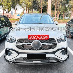 For Mercedes Benz GLE Coupe W167 C167 GLE53 AMG 2023-2024 Front Bumper Splitter Lip Spoiler Diffuser Tuning Body Kit Accessories