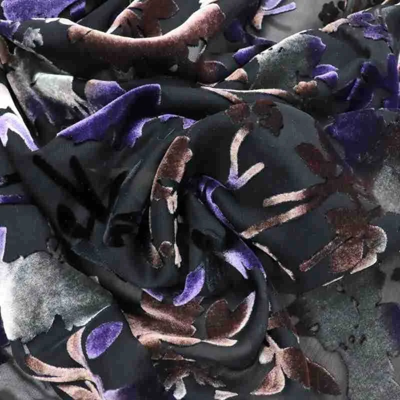 

Woven velvet embroidered brocade viscose printed mottled and burned fabric nightgown dress cheongsam