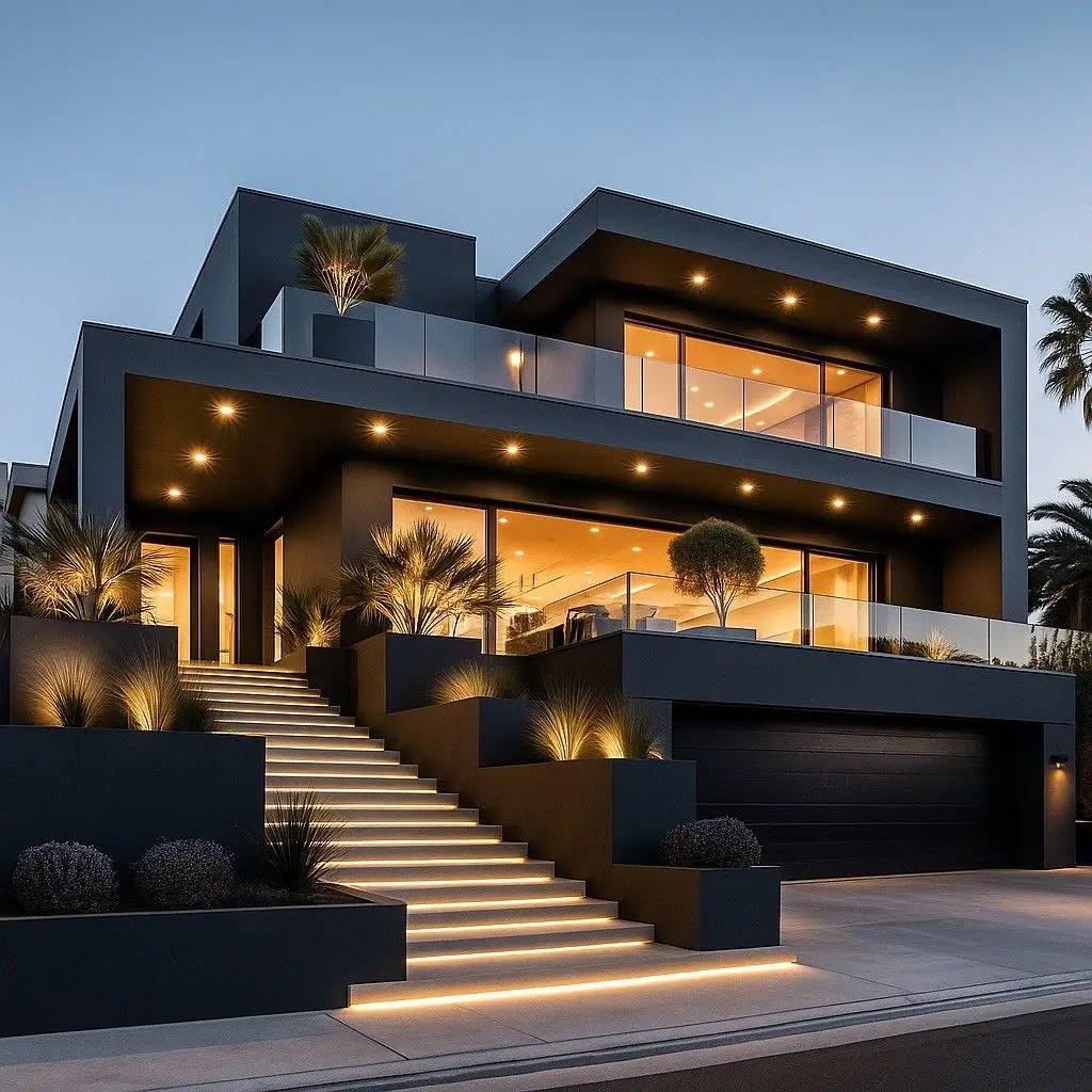 Customized Various Sizes 3 4 Bedrooms Prefab Light Steel Structure Villa Prefabricated Modular Steel Frame House