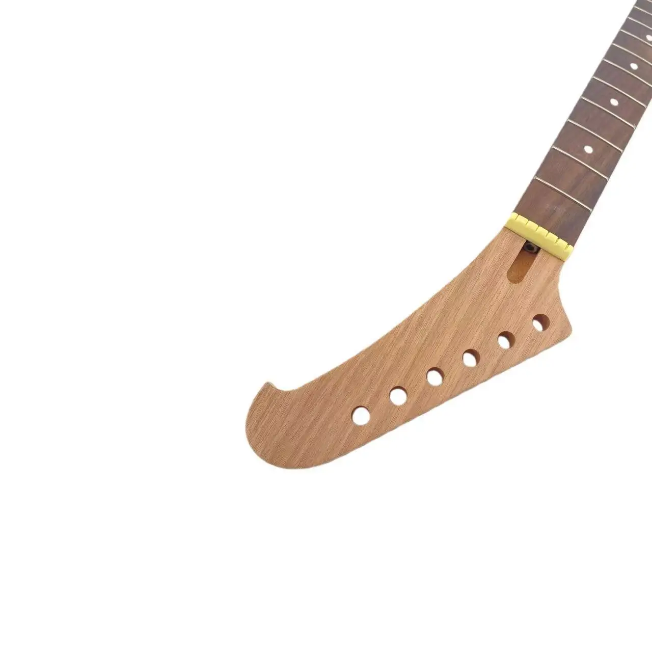 Modified and assembled peach blossom core electric guitar body neck set white stubble work in progress