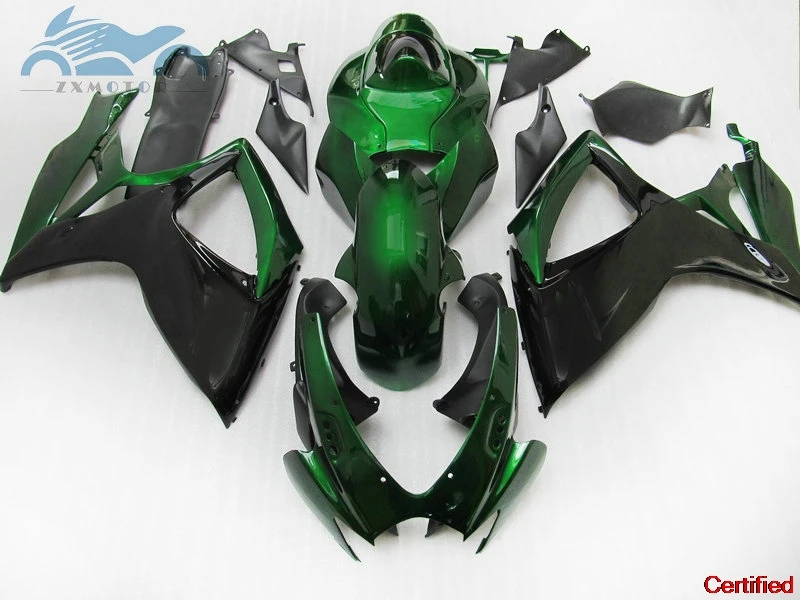 

Perfect Injection Fairing kits for SUZUKI 06 07 K6 GSXR 600 750 fairings kit GSX R750 2006 2007 GSX R600 green black parts