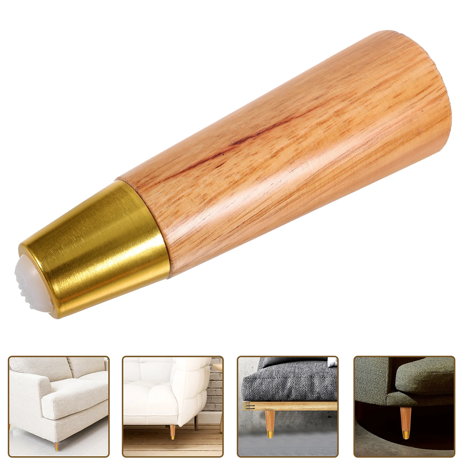 

Wooden Furniture Legs Natural Wood Table Sofa Cabinet Feet Anti-Scratch Floor Protection Stable Easy Install