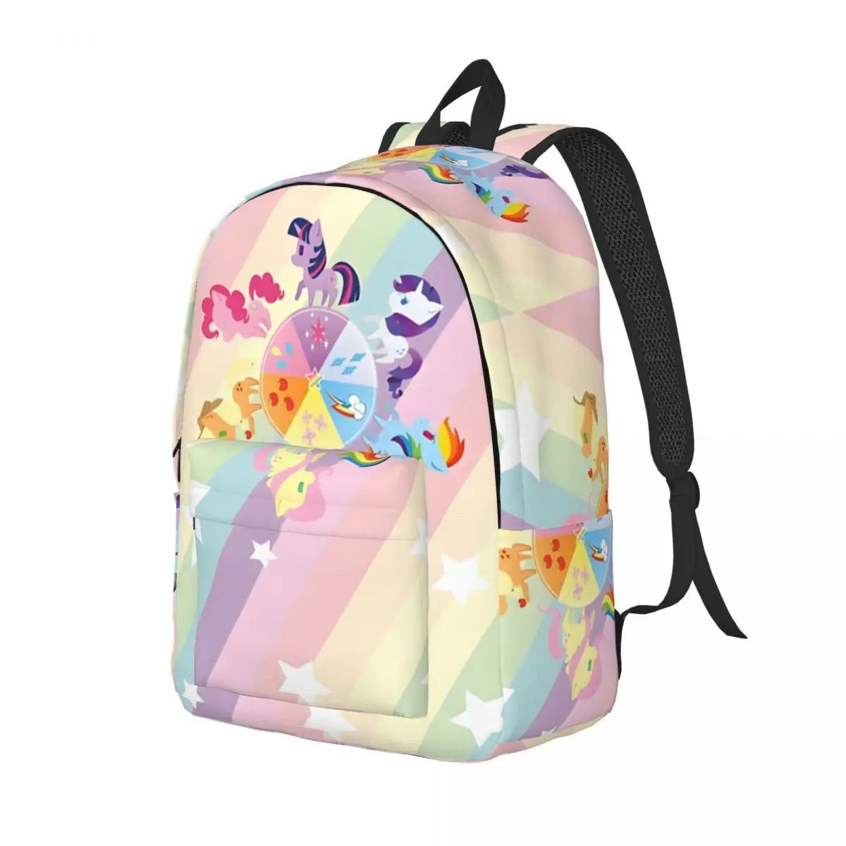 Back To School Gift Rainbow Mane Six Multi Compartment Backpack My Little Pony Harajuku Design For Kid Daypack Outdoor