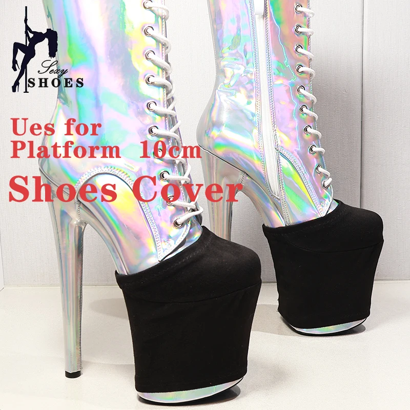 Dedicated Suede Shoes Cover Platform 10CM Shoes Protectors Cover Pole Dance Training Wear-Resist Shoes Cover Customizable Length