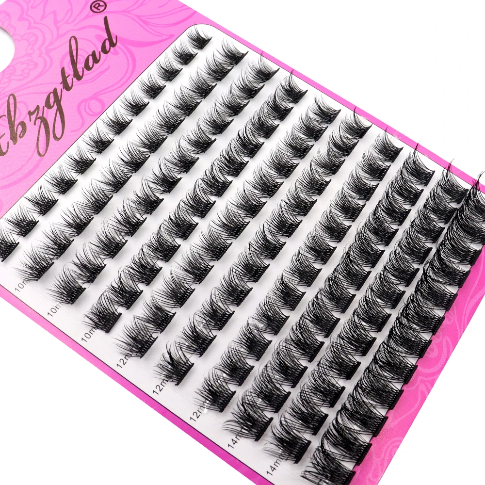 Mix 120 Bundles 3D Single Clusters Eyelash Extension Dovetail Segmented Lashes Volume Natural Segmented Eyelashes Makeup Lashes