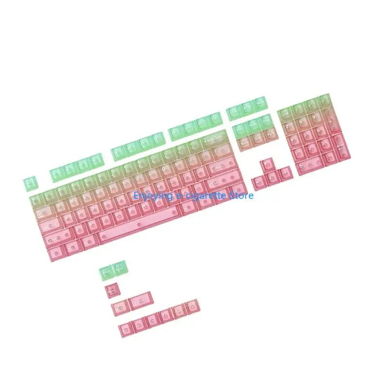 Klare 115-Tasten-Tastenkappen mit Originalprofil, Farbsublimation für Gaming-Tastaturen, Tastenkappe Y4QF – Detail 3