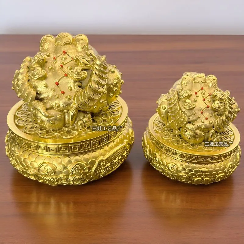 Brass Ornament, - Toad, Three-Legged Golden Cicada, Shop Opening Gift, Handicraft