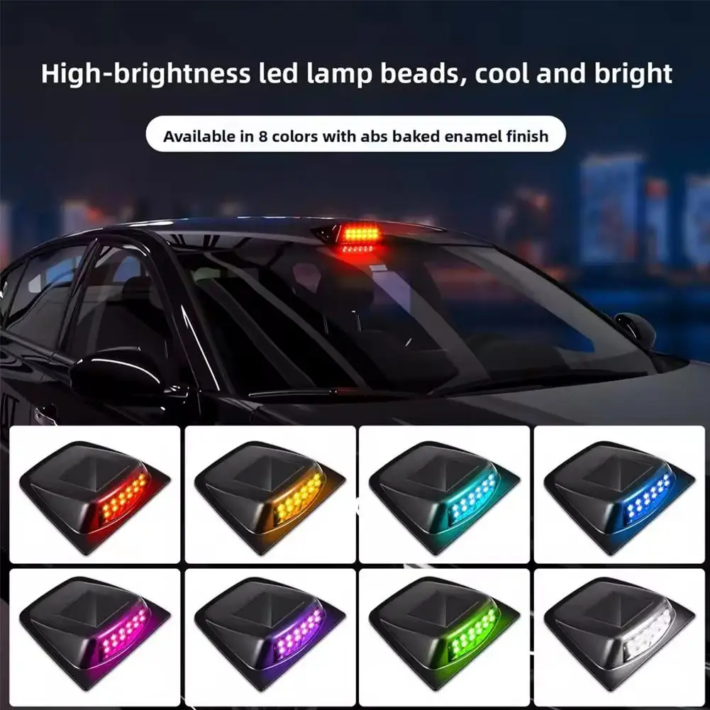 Car Roof LiDAR Decorative Cover Light With Solar Powered Lights High Intensity Warning Lights And Path Clearing Lights