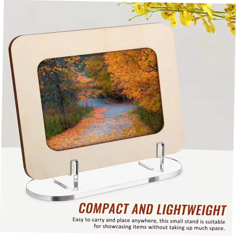 Transparent Acrylic Picture Frame Stand / Multi-Purpose Display Stand / Display Base for Plates, Photos, and Figurines