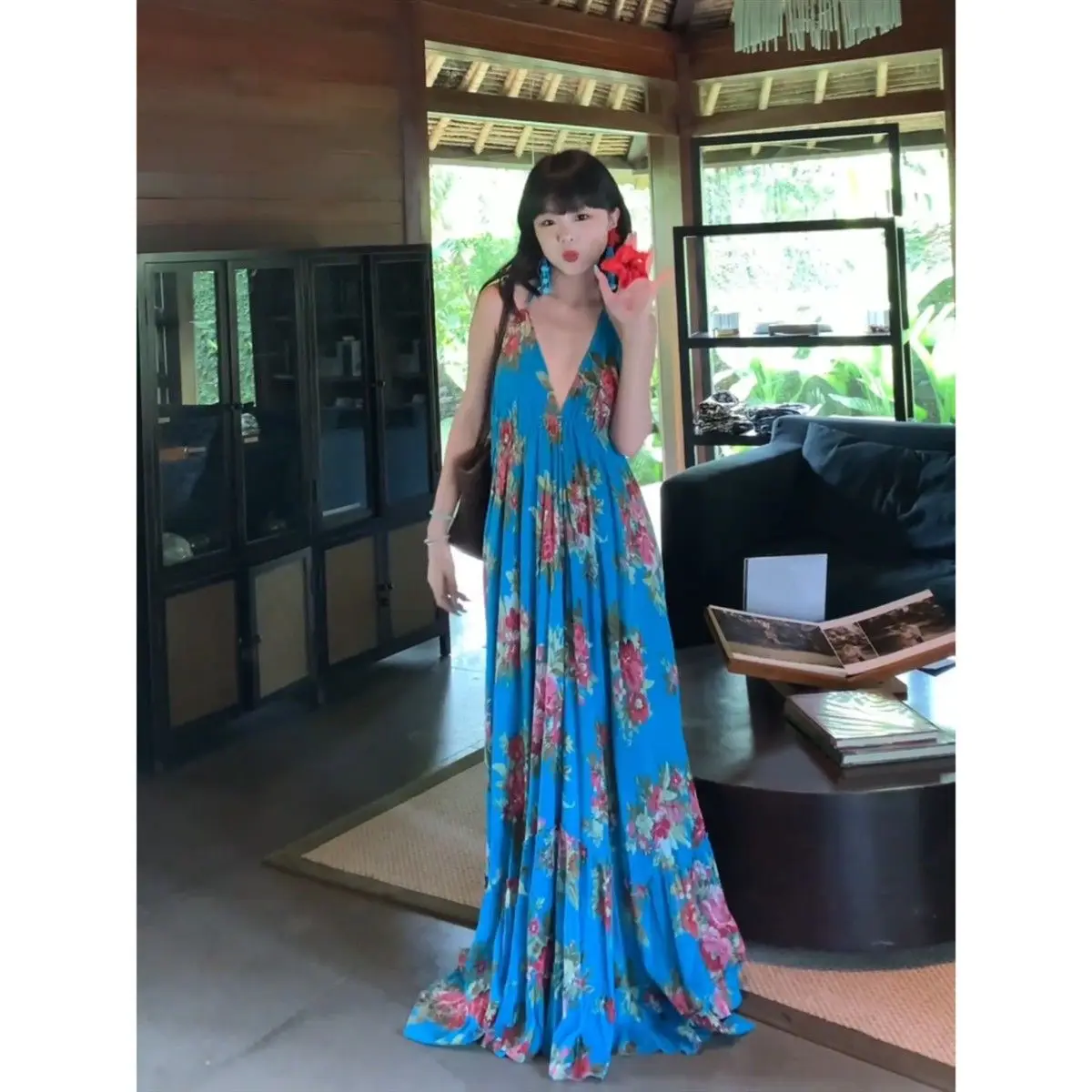 Vestidos femininos vestido noite fora primavera jacquard a céu aberto lanterna manga laço cintura minimalista francês requintado gota-cintura