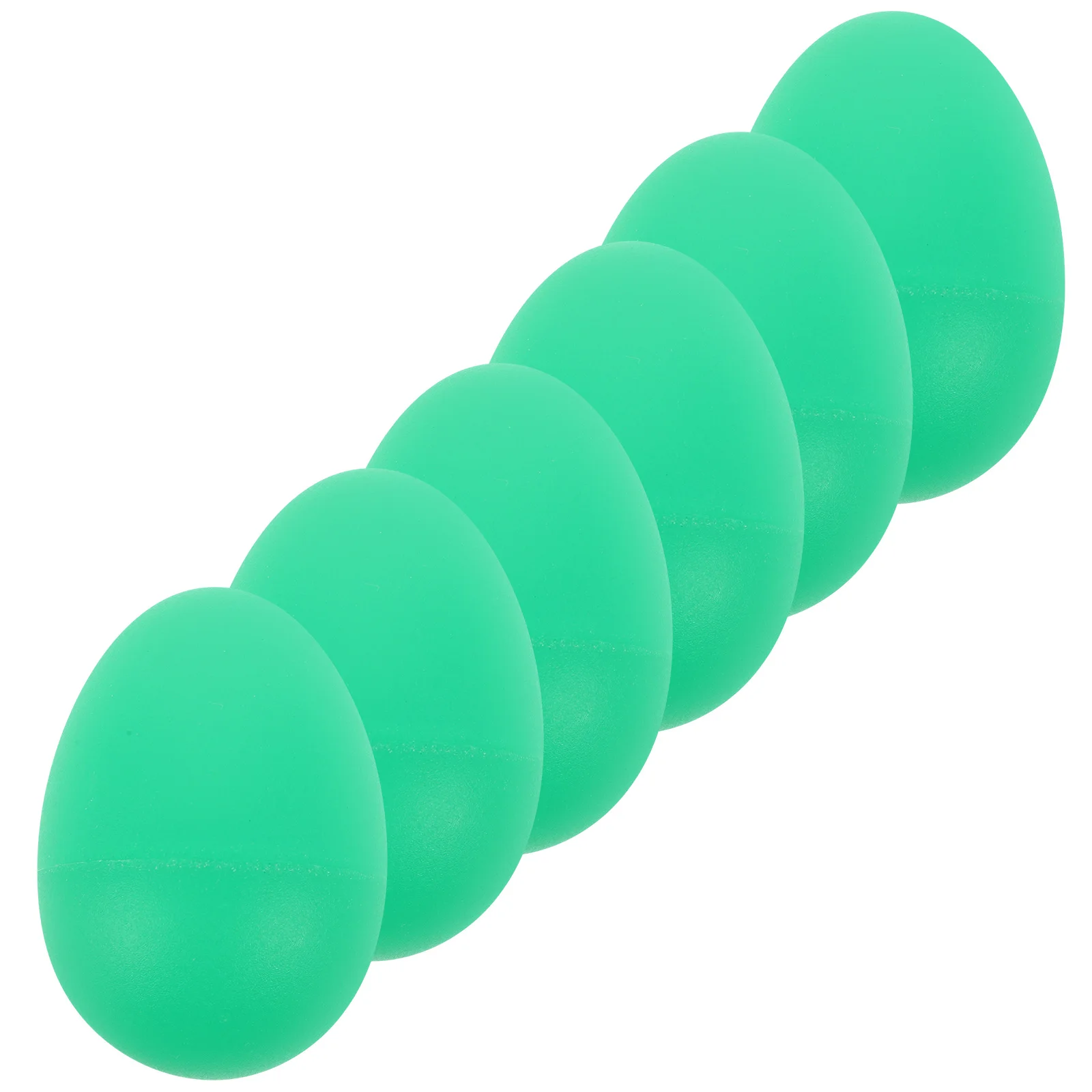 

6pcs Orff Musical Shaker Eggs Kids Toys Egg-shaped Rattle Sand Egg Green Color Durable Plastic Early Education Percussion