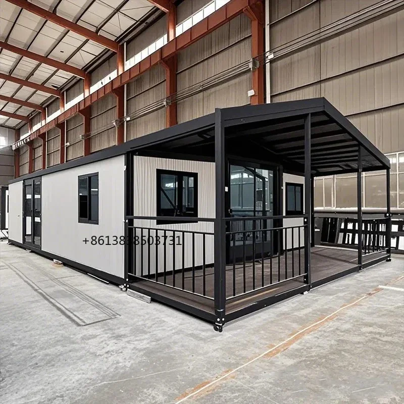 Luxury Villa Prefab Foldable House 20ft 30ft 40ft Customized Prefab Home Expandable Container House Vacation House Homestay