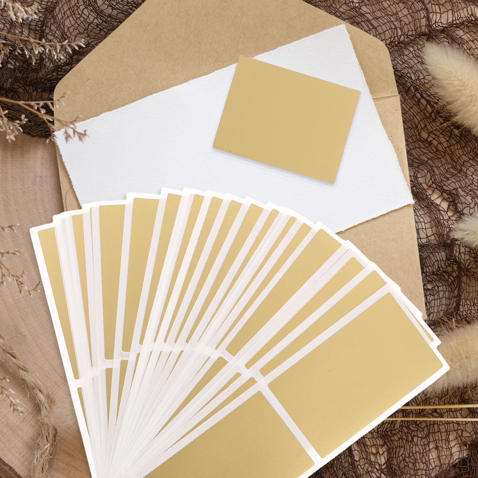 

50Pcs Gold Rectangle Coated Scratch Cards Prize Game Greeting Cards Hidden Surprise Scratch Off Rectangle Coated