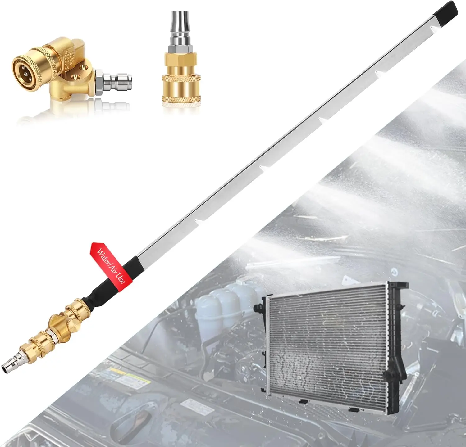 

39'' Portable Radiator Cleaner, 2000PSI Pressure Washer with Quick Coupler for Cars, Trucks, RVs