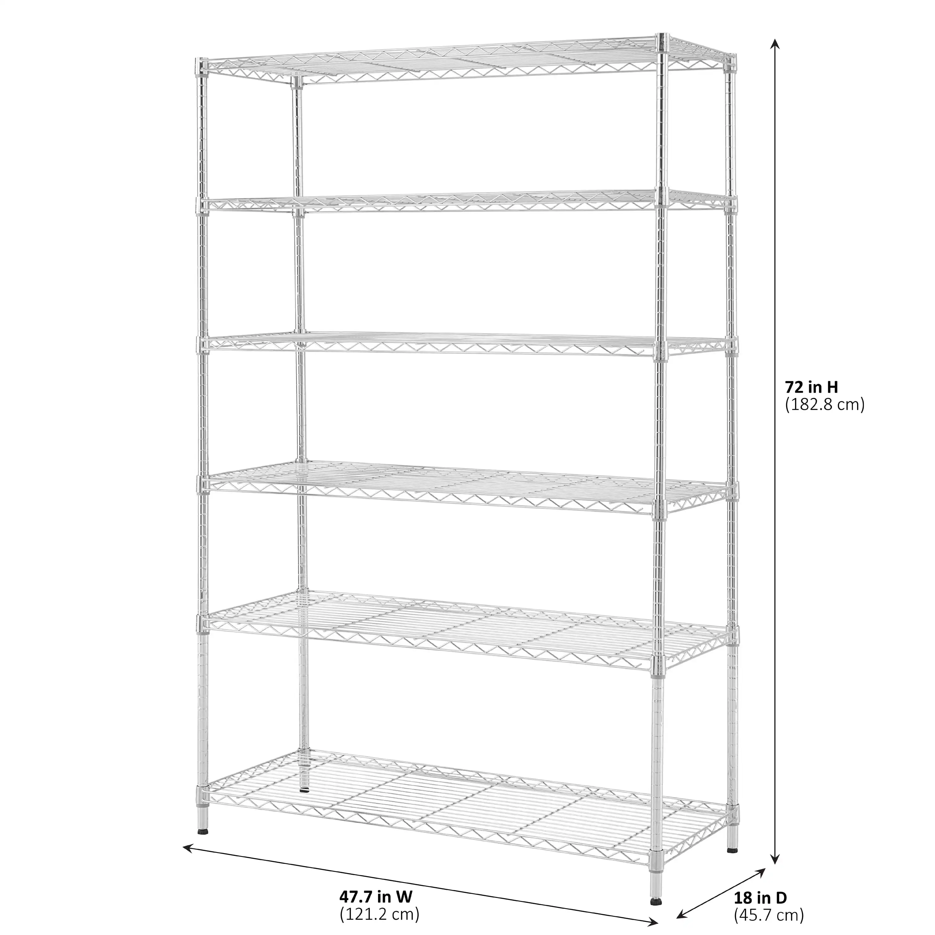 Steel 6-Tier Storage Shelf Unit 72